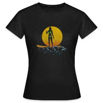 sup girl - Frauen T-Shirt - Schwarz - Vorne - AI Model Female 172 dark (172cm)