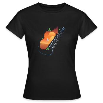 Madagaskar - Frauen T-Shirt - Schwarz - Vorne - AI Model Female 172 dark (172cm)