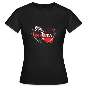 Malta - Frauen T-Shirt - Schwarz - Vorne - AI Model Female 172 dark (172cm)