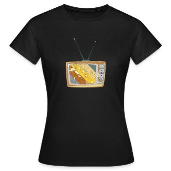 Retro TV - Women's T-Shirt - black - Front - AI Model Female 172 dark (172cm)