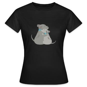 Chien câlin - T-shirt Femme - noir - Devant - AI Model Female 172 dark (172cm)