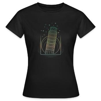 Pise - T-shirt Femme - noir - Devant - AI Model Female 172 dark (172cm)