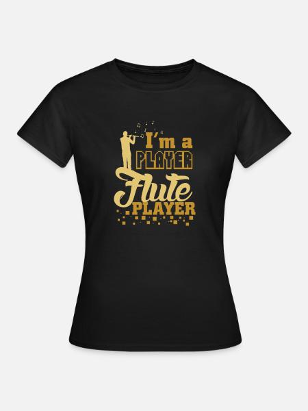 Querflöte spruch - Frauen T-Shirt - Schwarz