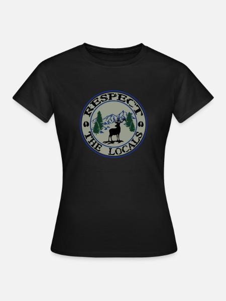 Hirsch Naturschutz - Frauen T-Shirt - Schwarz