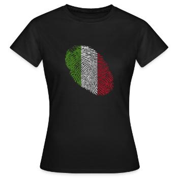 Italien Fingerabdruck - Frauen T-Shirt - Schwarz - Vorne - AI Model Female 172 dark (172cm)