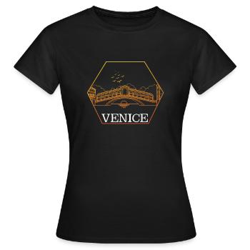 Venise - T-shirt Femme - noir - Devant - AI Model Female 172 dark (172cm)