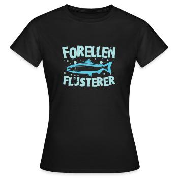Pêche à la truite - T-shirt Femme - noir - Devant - AI Model Female 172 dark (172cm)