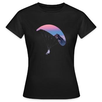 Gleitschirmfliegen - Frauen T-Shirt - Schwarz - Vorne - AI Model Female 172 dark (172cm)