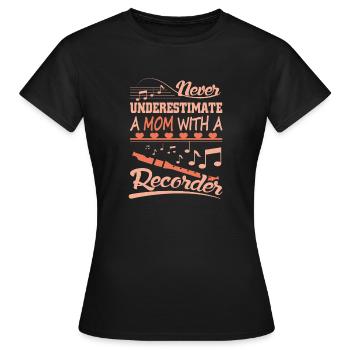Recorder Nut - Women's T-Shirt - black - Front - AI Model Female 172 dark (172cm)