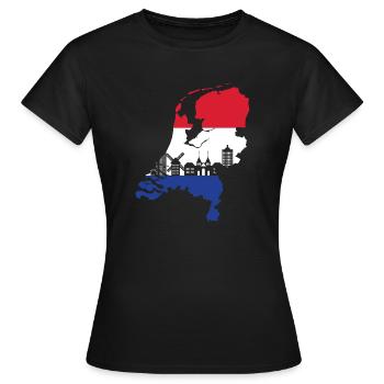 Holland Flag - Women's T-Shirt - black - Front - AI Model Female 172 dark (172cm)