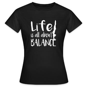 handstand - Women's T-Shirt - black - Front - AI Model Female 172 dark (172cm)