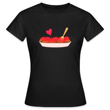 Saucisses de curry - T-shirt Femme - noir - Devant - AI Model Female 172 dark (172cm)