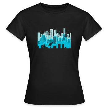 Longboard - Frauen T-Shirt - Schwarz - Vorne - AI Model Female 172 dark (172cm)