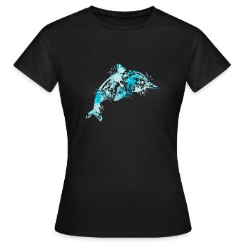 Delfin - T-shirt Femme - noir - Devant - AI Model Female 172 dark (172cm)