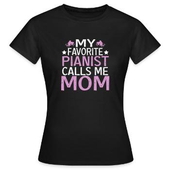 Pianist sohn, Pianist tochter - Frauen T-Shirt - Schwarz - Vorne - AI Model Female 172 dark (172cm)
