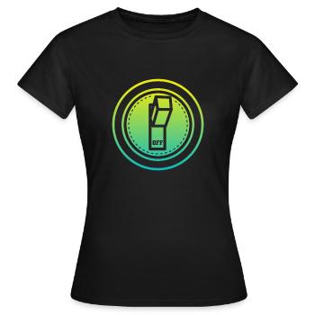 off button - T-shirt Femme - noir - Devant - AI Model Female 172 dark (172cm)