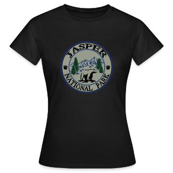 Jasper National Park - Frauen T-Shirt - Schwarz - Vorne - AI Model Female 172 dark (172cm)