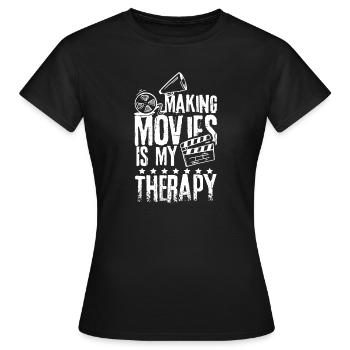 Filmemacher - Frauen T-Shirt - Schwarz - Vorne - AI Model Female 172 dark (172cm)