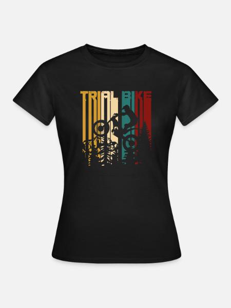 vintage moto trial - T-shirt Femme - noir
