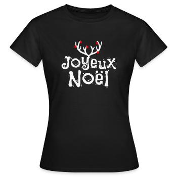 Joyeux Noel - Frauen T-Shirt - Schwarz - Vorne - AI Model Female 172 dark (172cm)