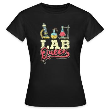 Reine de laboratoire - T-shirt Femme - noir - Devant - AI Model Female 172 dark (172cm)