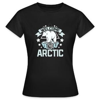 Bienvenue dans l’Arctique - T-shirt Femme - noir - Devant - AI Model Female 172 dark (172cm)