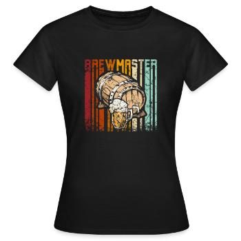Maître brasseur rétro vintage - T-shirt Femme - noir - Devant - AI Model Female 172 dark (172cm)