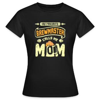 Mon maître brasseur préféré m’appelle maman - T-shirt Femme - noir - Devant - AI Model Female 172 dark (172cm)