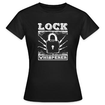 Serrurier chuchoteur de serrure - T-shirt Femme - noir - Devant - AI Model Female 172 dark (172cm)