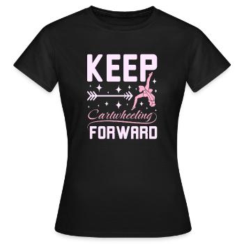Gardez catwheelig vers l’avant - T-shirt Femme - noir - Devant - AI Model Female 172 dark (172cm)