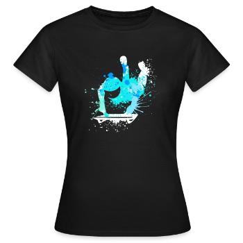 Splash Sports d’hiver Luge Neige Luge - T-shirt Femme - noir - Devant - AI Model Female 172 dark (172cm)
