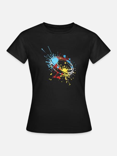 Splash Art Rugby - T-shirt Femme - noir
