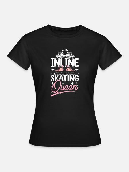 Inline skating queen - Frauen T-Shirt - Schwarz