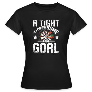 Ein enger Dreier ist mein Ziel - Frauen T-Shirt - Schwarz - Vorne - AI Model Female 172 dark (172cm)