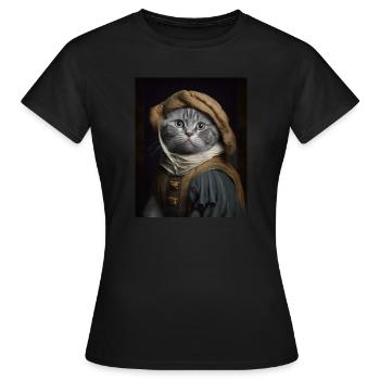 Funny Scottish cat hangers - Women's T-Shirt - black - Front - AI Model Female 172 dark (172cm)