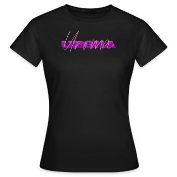 Uroma Schriftzug - Frauen T-Shirt - Schwarz - Vorne - AI Model Female 172 dark (172cm)