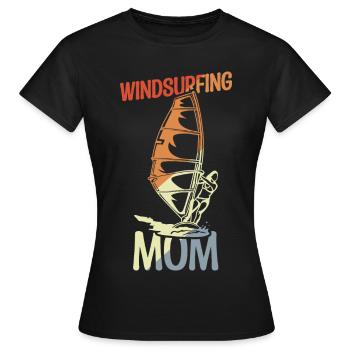 Maman Windsurfer - T-shirt Femme - noir - Devant - AI Model Female 172 dark (172cm)