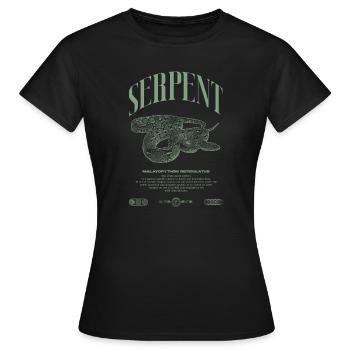 Gardien de reptiles python réticulé Streetwear - T-shirt Femme - noir - Devant - AI Model Female 172 dark (172cm)