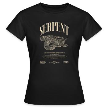 Gardien de reptiles python réticulé Streetwear - T-shirt Femme - noir - Devant - AI Model Female 172 dark (172cm)