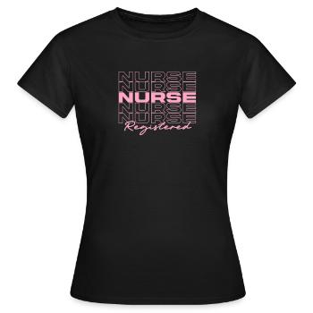 Infirmière autorisée Infirmières médicales élégantes - T-shirt Femme - noir - Devant - AI Model Female 172 dark (172cm)