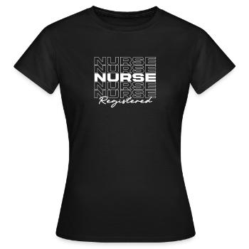 Infirmière autorisée Infirmières médicales élégantes - T-shirt Femme - noir - Devant - AI Model Female 172 dark (172cm)