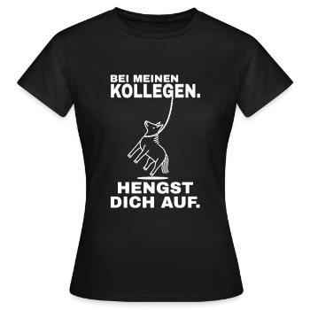 Stalling Yourself Up - White Text - Women's T-Shirt - black - Front - AI Model Female 172 dark (172cm)