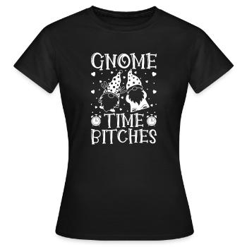 Gnome Costume Hommes Gnome Temps Salopes Gnome - T-shirt Femme - noir - Devant - AI Model Female 172 dark (172cm)