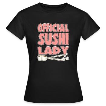 Japanese Food Lover Official Sushi Lady Sushi - Frauen T-Shirt - Schwarz - Vorne - AI Model Female 172 dark (172cm)