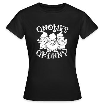 Gnome Costume Hommes Gnomes Mamie Gnome - T-shirt Femme - noir - Devant - AI Model Female 172 dark (172cm)