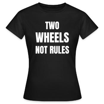 Deux roues, pas de règles - T-shirt Femme - noir - Devant - AI Model Female 172 dark (172cm)
