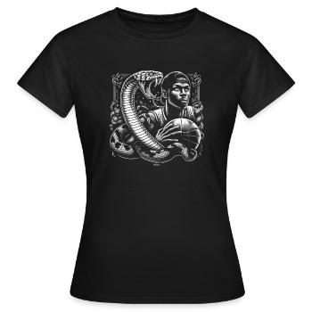 BLACK BASKETBALL MAMBA KOBE BEAN MENTALITY 10 - Frauen T-Shirt - Schwarz - Vorne - AI Model Female 172 dark (172cm)