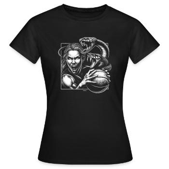 BLACK BASKETBALL MAMBA KOBE BEAN MENTALITY 4 - T-shirt Femme - noir - Devant - AI Model Female 172 dark (172cm)