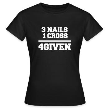 4given 1B - Frauen T-Shirt - Schwarz - Vorne - AI Model Female 172 dark (172cm)