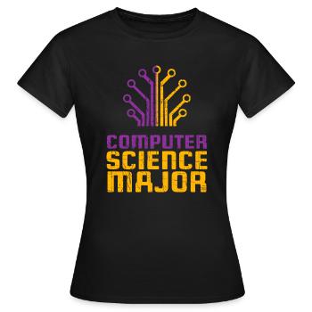 computer science - Women's T-Shirt - black - Front - AI Model Female 172 dark (172cm)